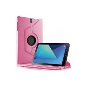Microsonic Samsung Galaxy Tab S3 9.7inç T820/T825 360 Dönerli Stand Deri Pembe Kılıf