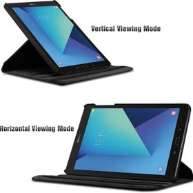 Microsonic Samsung Galaxy Tab S3 9.7inç T820/T825 360 Dönerli Stand Deri Pembe Kılıf