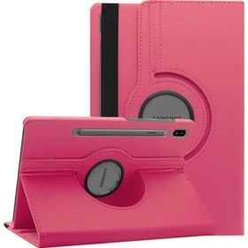 Microsonic Samsung Galaxy Tab S6 360 Rotating Stand Deri Pembe 10.6" T860 Kılıf