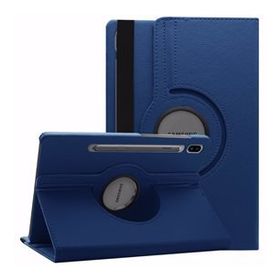 Microsonic Samsung Galaxy Tab S7 Plus T970 Lacivert Deri 360 Rotating Stand Telefon Kılıfı