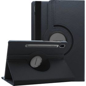 Microsonic Samsung Galaxy Tab S7 T870 360 Rotating Stand Deri Siyah Kılıf