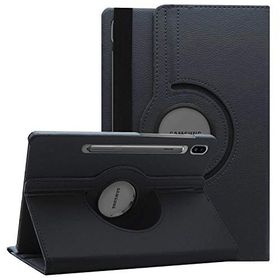 Microsonic Samsung Galaxy Tab S7 T870 360 Rotating Stand Deri Siyah Kılıf