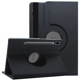 Microsonic Samsung Galaxy Tab S7 T870 360 Rotating Stand Deri Siyah Kılıf