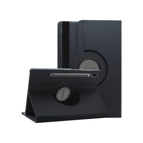Microsonic Samsung Galaxy Tab S7 T870 360 Rotating Stand Deri Siyah Kılıf