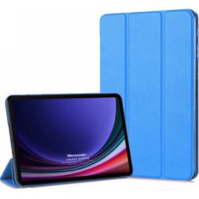 Microsonic Samsung Galaxy Tab S9 X710 Slim Translucent Back Smart Cover Mavi Kılıf