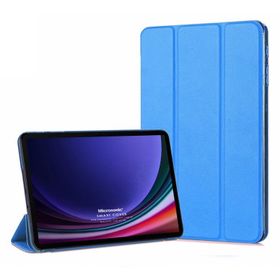 Microsonic Samsung Galaxy Tab S9 X710 Slim Translucent Back Smart Cover Mavi Kılıf