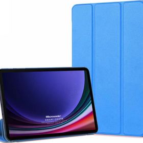 Microsonic Samsung Galaxy Tab S9 X710 Slim Translucent Back Smart Cover Mavi Kılıf