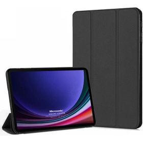 Microsonic Samsung Galaxy Tab S9 X710 Slim Translucent Back Smart Cover Siyah Kılıf