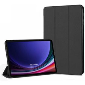 Microsonic Samsung Galaxy Tab S9 X710 Slim Translucent Back Smart Cover Siyah Kılıf