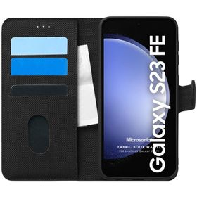 Microsonic Samsung Galaxy Uyumlu S23 Fe Fabric Book Wallet Cep Telefonu Kılıfı