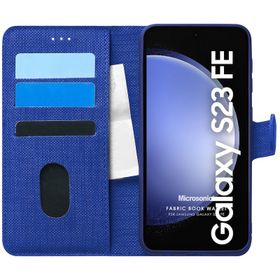 Microsonic Samsung Galaxy Uyumlu S23 Fe Fabric Book Wallet Cep Telefonu Kılıfı