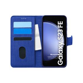 Microsonic Samsung Galaxy Uyumlu S23 Fe Fabric Book Wallet Cep Telefonu Kılıfı