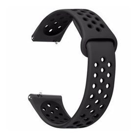 Microsonic Samsung Galaxy Watch 3 41 mm Rainbow Sport Band Beyaz Siyah Kordon