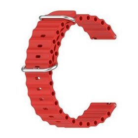 Microsonic Samsung Galaxy Watch 3 45 mm Ocean Band Kırmızı Kordon