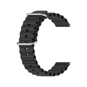 Microsonic Samsung Galaxy Watch 3 45 mm Ocean Band Siyah Kordon