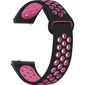 Microsonic Samsung Galaxy Watch 3 45 mm Rainbow Gently Band Siyah Pembe Kordon