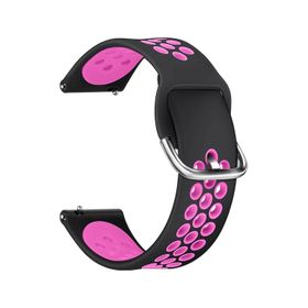 Microsonic Samsung Galaxy Watch 3 45 mm Siyah Koyu Pembe Kordon