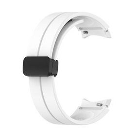 Microsonic Samsung Galaxy Watch 4 40 mm için Ribbon Line Beyaz Kordon