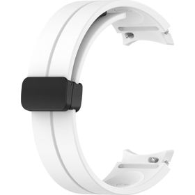 Microsonic Samsung Galaxy Watch 4 40 mm için Ribbon Line Beyaz Kordon