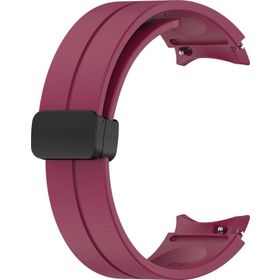 Microsonic Samsung Galaxy Watch 4 40 mm için Ribbon Line Bordo Kordon