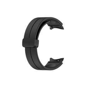 Microsonic Samsung Galaxy Watch 4 40 mm için Ribbon Line Siyah Kordon