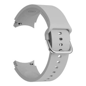 Microsonic Samsung Galaxy Watch 4 40 mm için Solid Silicone Band Gri Kordon