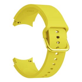 Microsonic Samsung Galaxy Watch 4 40 mm için Solid Silicone Band Sarı Kordon