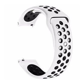 Microsonic Samsung Galaxy Watch 4 40 mm Rainbow Sport Band Siyah Beyaz Kordon