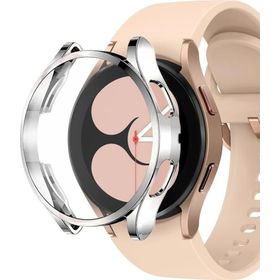 Microsonic Samsung Galaxy Watch 4 44 mm 360 Full Round Soft Silikon Gümüş Kılıf