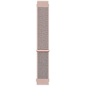 Microsonic Samsung Galaxy Watch 4 44 mm Hasırlı Woven Sport Loop Rose Gold Uyumlu Kordon