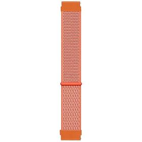 Microsonic Samsung Galaxy Watch 4 44 mm Hasırlı Woven Sport Loop Turuncu Uyumlu Kordon