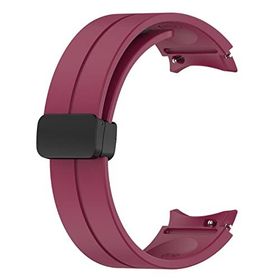 Microsonic Samsung Galaxy Watch 4 44 mm Ribbon Line Bordo Kordon