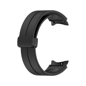 Microsonic Samsung Galaxy Watch 4 44 mm Ribbon Line Siyah Kordon