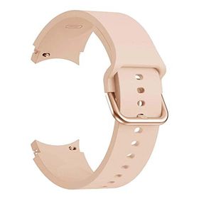 Microsonic Samsung Galaxy Watch 4 44 mm Solid Silikon Band Pembe Uyumlu Kordon
