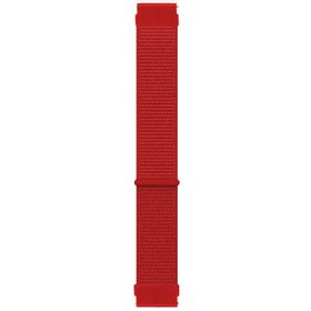 Microsonic Samsung Galaxy Watch 4 Classic 46 mm Hasırlı Woven Sport Loop Kırmızı Kordon
