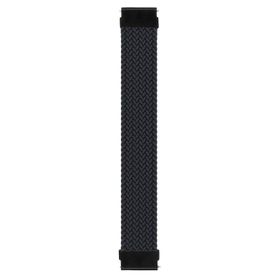 Microsonic Samsung Galaxy Watch 46 mm Braided Solo Loop Band Siyah 135 mm Small Kordon