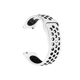Microsonic Samsung Galaxy Watch 6 40 mm Rainbow Sport Band Siyah Beyaz Kordon