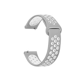 Microsonic Samsung Galaxy Watch 6 44 mm Rainbow Sport Band Gri Beyaz Kordon