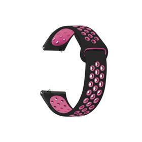 Microsonic Samsung Galaxy Watch 6 44 mm Rainbow Sport Band Siyah Pembe Kordon