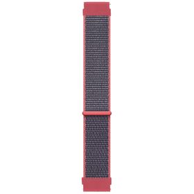 Microsonic Samsung Galaxy Watch Active 2 40 mm Hasırlı Woven Sport Loop Koyu Pembe Uyumlu Kordon