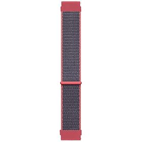 Microsonic Samsung Galaxy Watch Active 2 40 mm Hasırlı Woven Sport Loop Koyu Pembe Uyumlu Kordon