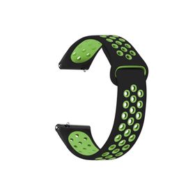 Microsonic Samsung Galaxy Watch Active 2 40 mm Rainbow Sport Band Siyah Yeşil Kordon