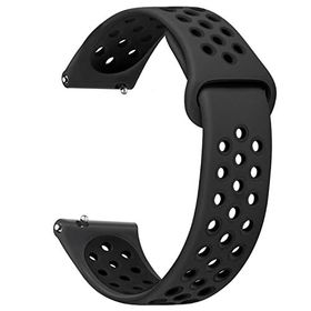 Microsonic Samsung Galaxy Watch Active 2 44 mm Rainbow Sport Band Siyah Uyumlu Kordon