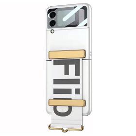 Microsonic Samsung Galaxy Z Flip 3 Flio Strap Gümüş Cep Telefonu Kılıfı