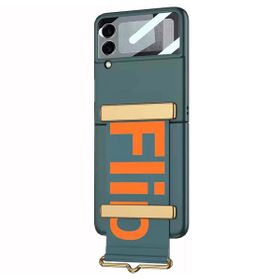 Microsonic Samsung Galaxy Z Flip 3 Flio Strap Koyu Yeşil Cep Telefonu Kılıfı
