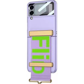 Microsonic Samsung Galaxy Z Flip 3 Flio Strap Mor Cep Telefonu Kılıfı