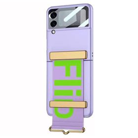 Microsonic Samsung Galaxy Z Flip 3 Flio Strap Mor Cep Telefonu Kılıfı