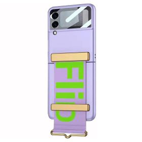 Microsonic Samsung Galaxy Z Flip 3 Flio Strap Mor Cep Telefonu Kılıfı