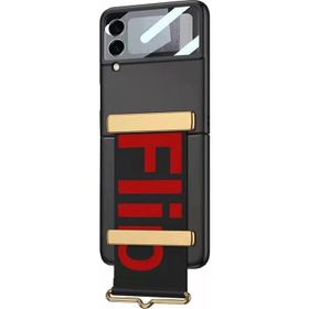 Microsonic Samsung Galaxy Z Flip 3 Flio Strap Siyah Cep Telefonu Kılıfı