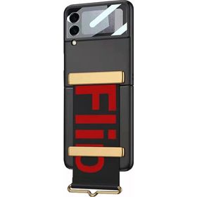 Microsonic Samsung Galaxy Z Flip 3 Flio Strap Siyah Cep Telefonu Kılıfı
